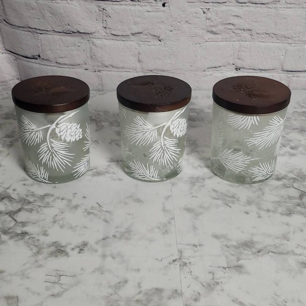 Lenox Glass Pinecone Votives with Lids